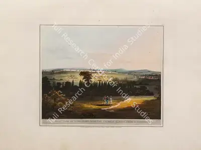 H. Merke (Printmaker), East view of Bangalore, with the Cypress Garden, from a Pagoda, 1804, Aquatint