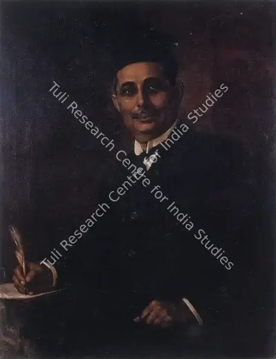 M.F. Pithawala (Artist), Portrait of a Gentleman, possibly Rustomjee Eduljee Mody, Painting
