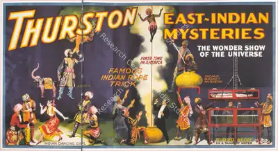 Thurston (Magician), Thurston. East-Indian Mysteries, Magic Publicity Art & Memorabilia