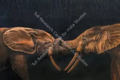 Barun Chowdhury (Artist), Wild War, 2007, Painting
