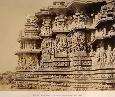 Andrew Charles Brisbane Neill (Photographer), Hullabeed. The Great Temple. South-west Front of Northern Vimana, 1856, Antiquarian Photograph