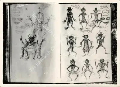Satyajit Ray (Artist), Goopy Gyne Bagha Byne, 1969, Original Artwork