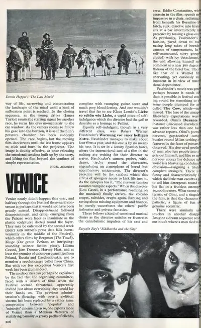 David Wilson (Essayist), Festivals 71, 1971, Essay