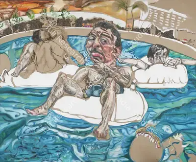 Schandra Singh (Artist), The Lazy River, 2006, Painting