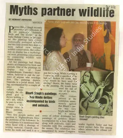 Hemant Abhishek (Reporter), Myths Partner Wildlife, 2008, Newspaper Clipping