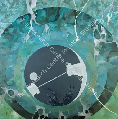 Patel, Gieve (Artist). Looking into a Well, 2001 | Painting, Ar.Onl/20.12.23, 2023 · Artiana