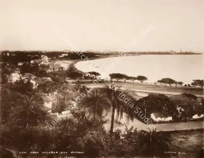 Studio Clifton & Co. (Photographic Studio), View from Malabar Hill, Bombay, 1900, Antiquarian Photograph