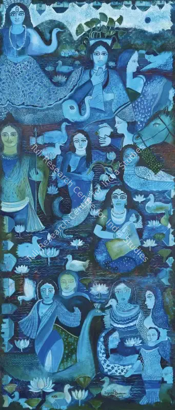 Jayshri Burman (Artist), Untitled (Divine Mother), 2005, Painting