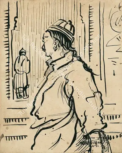 Sailoz Mookherjea (Artist), Untitled, 1931, Drawing