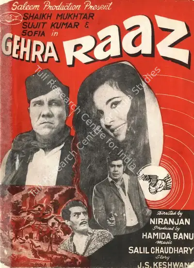 Hamida Banu (Producer), Gehra Raaz, 1971, Song-Synopsis Booklet