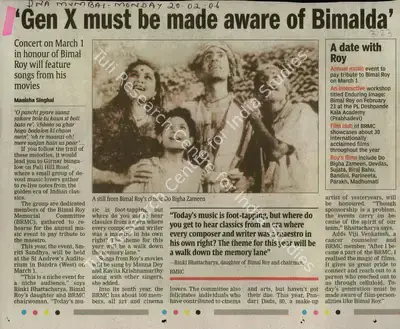 Manisha Singhal (Reporter), Gen X must be Aware of Bimalda, 2006, Newspaper Clipping
