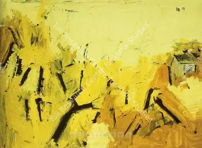 S.H. Raza (Artist), Yellow Landscape, 1956, Painting