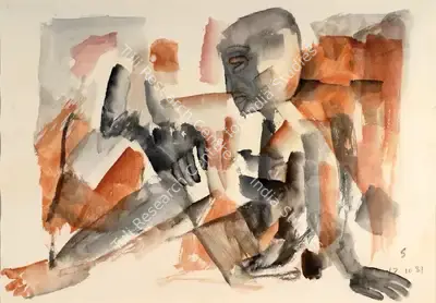 Somnath Hore (Artist), Untitled, 1981, Painting