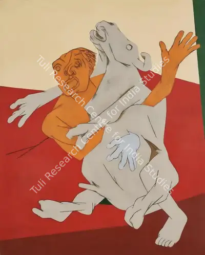 Mehta, Tyeb (Artist). Mahishasura. Acrylic on canvas, 1995 | Painting | FineArts | 00416259