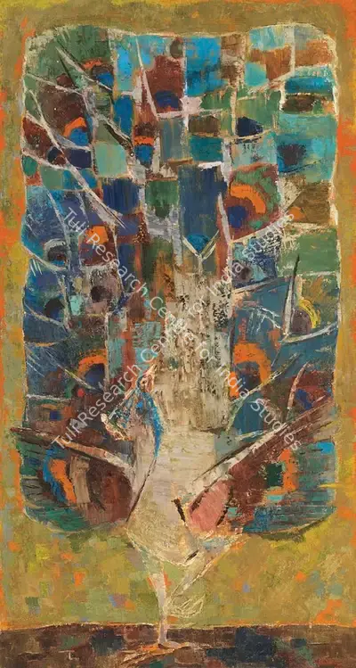 K.K. Hebbar (Artist), Untitled (Peacock), 1968, Painting