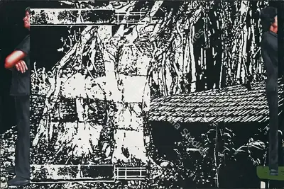 Sanjeev Sonpimpare (Artist), Elevation Against Illusion - The Conserved Banyan At Charkop III, 2008, Painting