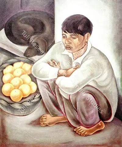 Satish Gujral (Artist), Vendor Boy, 1953, Painting