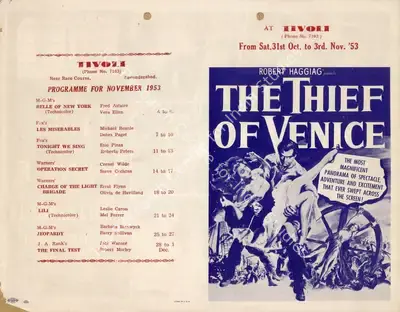 John Brahm (Director), The Thief of Venice, 1950, Handbill