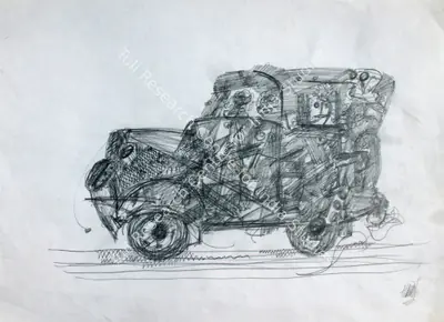 Himmat Shah (Artist), Untitled, Drawing