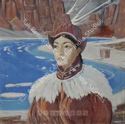 Singh, Serbjeet (Artist). Indus Belle. Oil on canvas, 1954 | Painting | FineArts | 00898212