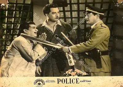 Kalidas (Director), Police, 1958, Lobby Card