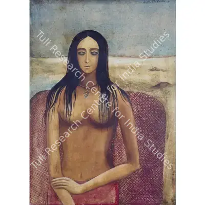 Anjolie Ela Menon (Artist), Nude, 1980, Painting
