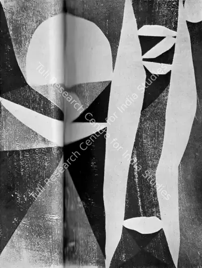 Somnath Hore (Artist), Woodcut, 1968, Graphic Art