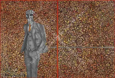 P.N. Chaturvedi (Artist), Untitled, 2020, Painting
