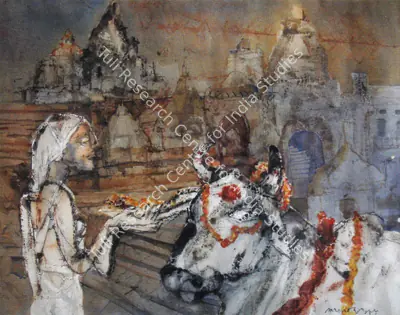 Shyamal Dutta Ray (Artist), Offering, Painting