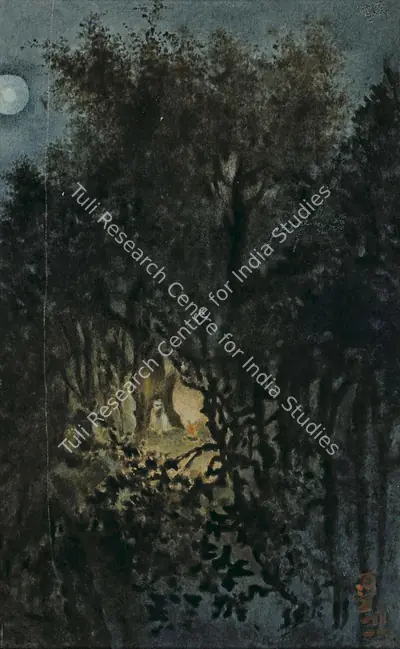 Abanindranath Tagore (Artist), Untitled (Forest Night), 1910, Painting