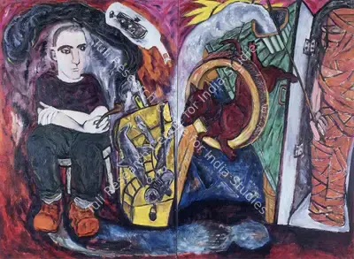 Rekha Rodwittiya (Artist), The Man, His Toy Box, and His Dreams, 1988, Painting