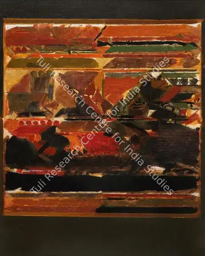 Raza, S.H. (Artist). Untitled. Acrylic on canvas, 1982 | Painting | FineArts | 00595688