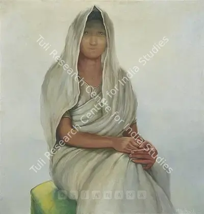 Bhattacharjee, Bikash (Artist). Boy From Simla. Oil on canvas, 1982 | Painting  | 00881132