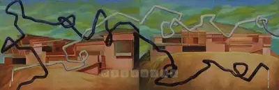 Sudarshan Shetty (Artist), Spreading Milk Everywhere, 2005, Painting