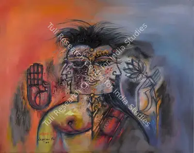 Laxman Pai (Artist), Teen Murti, 1969, Painting