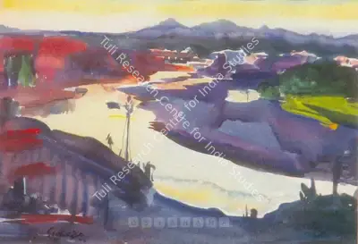 S.H. Raza (Artist), Untitled, 1944, Painting