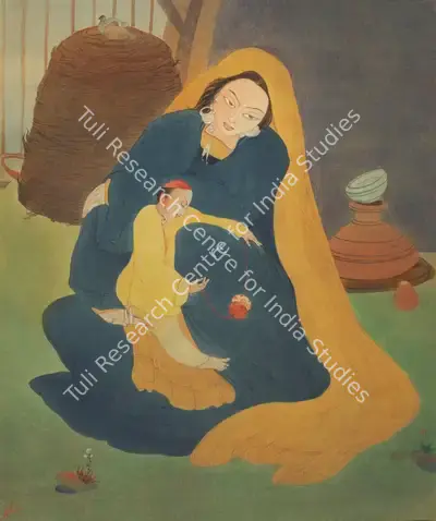Chughtai, M.A.R. (Artist). Devotional Mother, n.d. | Painting, Ch.NeY/20.09.23, 2023 · Christie's