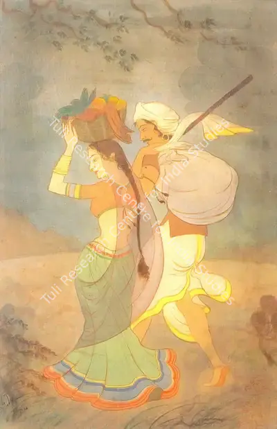 R.G.T. (Artist), Returning Home, 1944, Painting