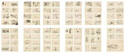 Ganesh Pyne (Artist), Sketch Book - Travel to Agra, Kashmir and Amritsar, 1960, Drawing