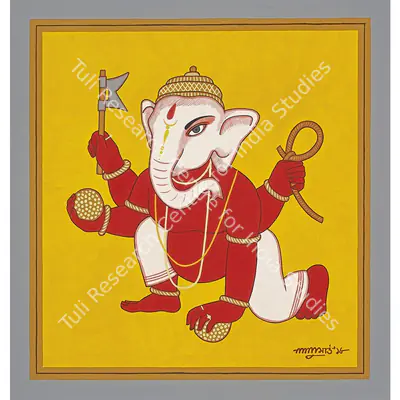 Lalu Prasad Shaw (Artist), Ganesha, 2018, Painting