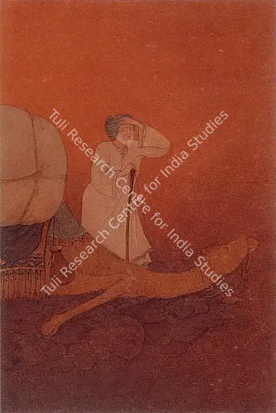 Sanat Chatterjee (Artist), Before the Sand Storm, Painting