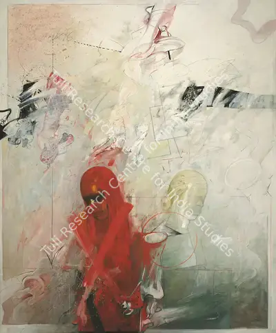 Das, Sunil (Artist). Confrontation VIII, 1996 | Painting, Os.Del/09.02.13, 2013 · Osian's