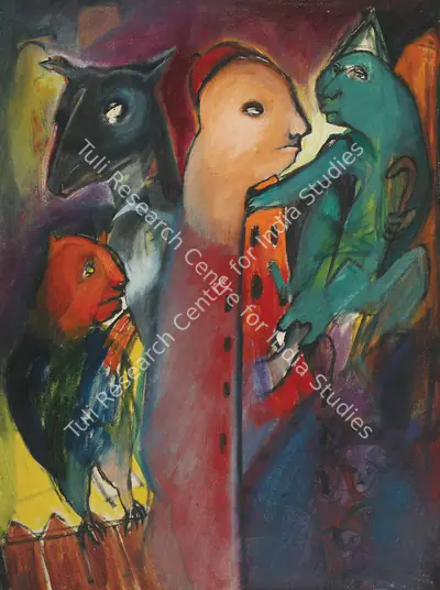 Rekha Rodwittiya (Artist), The Papal Blessing, 1985, Painting