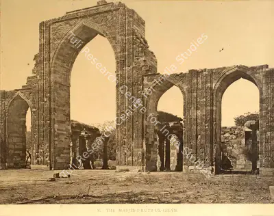 Charles Shepherd (Photographer), The Masjid-i-Kutb-ul-Islam, View of the Great Arches, 1870, Antiquarian Photograph