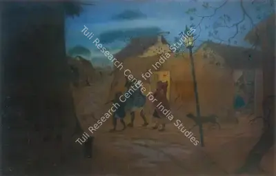 Badri Nath Arya (Artist), Winter Night, 1968, Painting