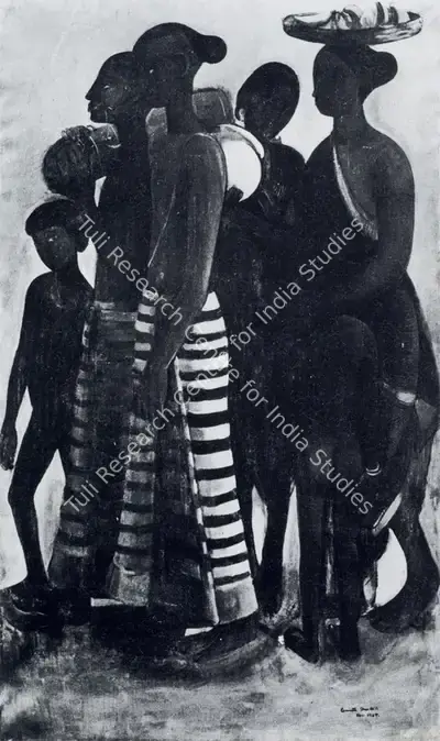 Amrita Sher-Gil (Artist), South Indian Villagers Going to Market, 1937, Painting