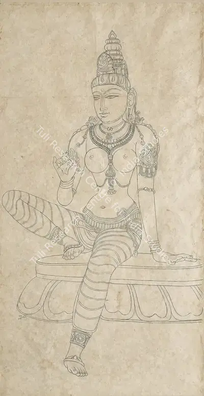 Nandalal Bose (Artist), Untitled, 1943, Drawing
