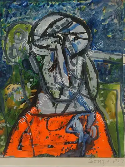F.N. Souza (Artist), Untitled (Head), 1967, Painting