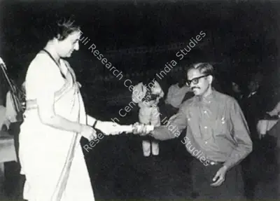 Unknown (Photographer), Bhupen Khakhar receiving award from Mrs.Gandhi, I Triennale, 1968, Contemporary Photograph