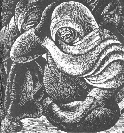 Satish Gujral (Artist), Mourning, 1949, Painting